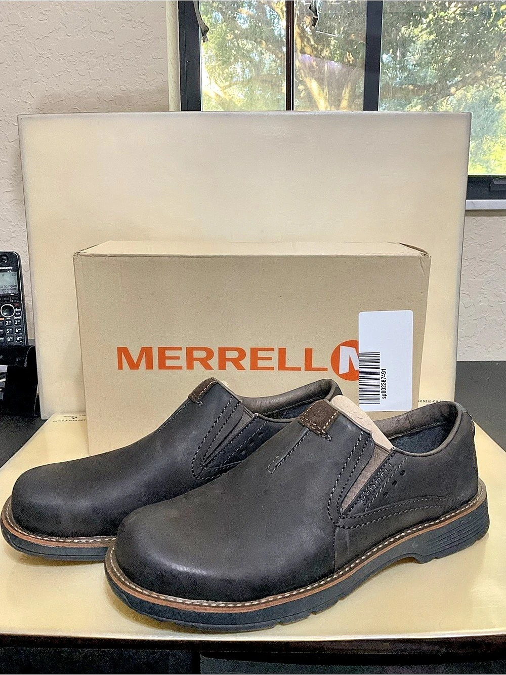 Merrell men’s shoes World Legend 2 Moc Remat Black Slip-On Shoes